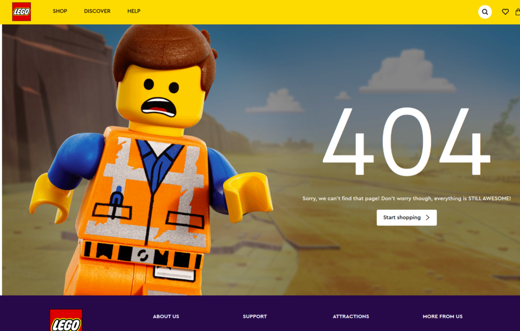 lego 404 page