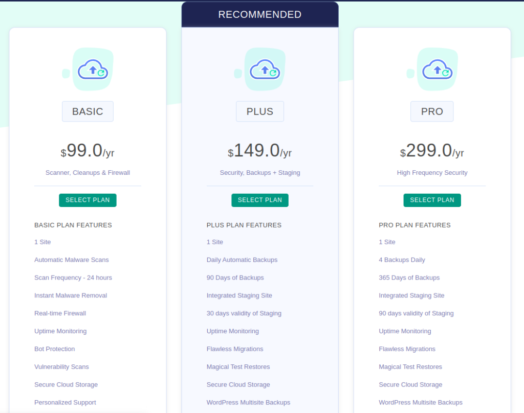 Malcare Pricing Plans