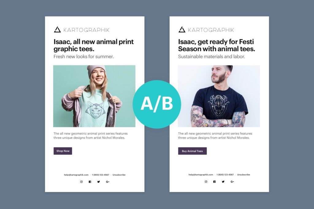 a/b test email campaigns