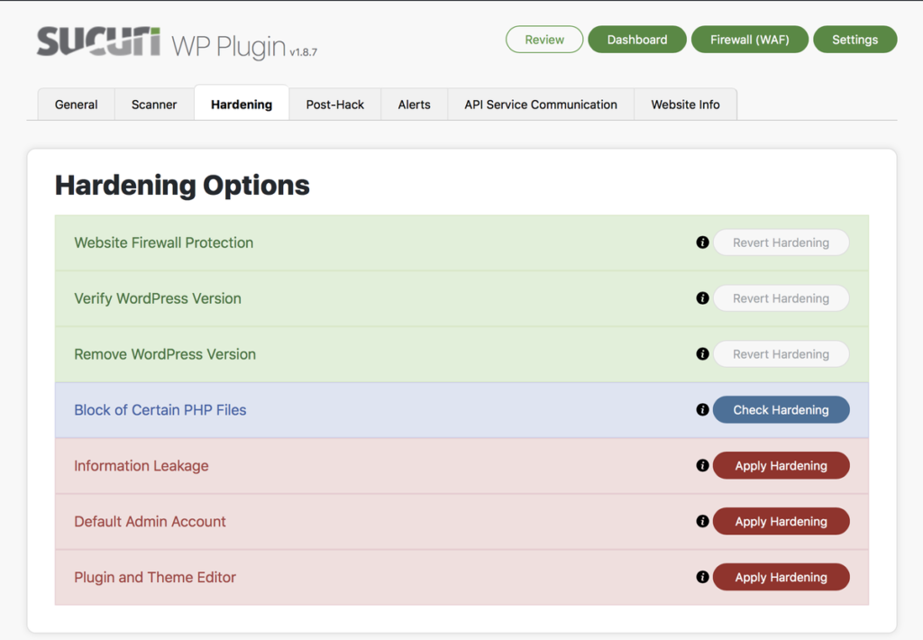 sucuri security plugin